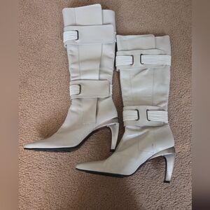 Bone Colored Knee-High Diesel Women's Boots